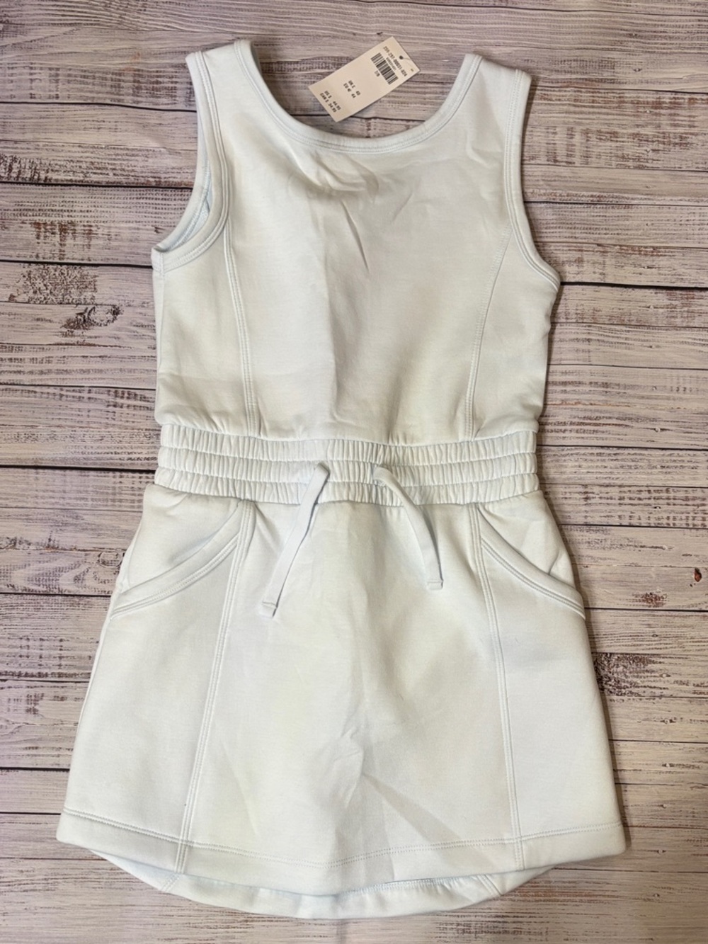 Abercrombie & Fitch Girls Sleeveless Light Blue Drawstring Waist Dress w/Shorts